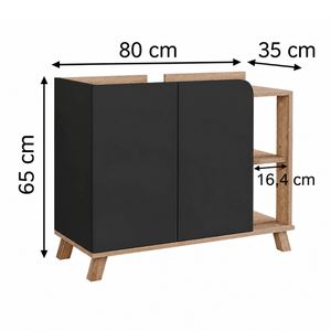 Produktbild für Waschbeckenunterschrank Vicco Karen, stehend