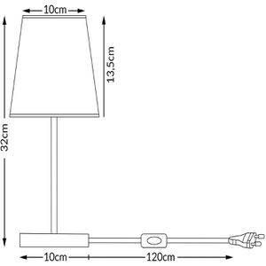Produktbild für Tischlampe Monzana Lumiere, mit E14-Fassung