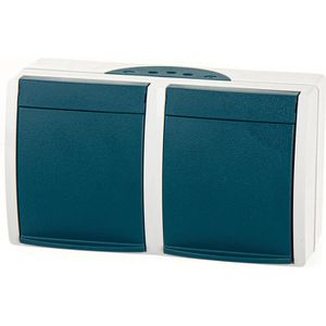 Produktbild für Steckdose Busch-Jaeger Ocean 20/2 EW-53, IP44, Aufputz