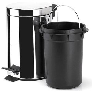 Produktbild für Mülleimer MSV 100437, silber glänzend