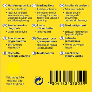 Produktbild für Markierungspunkte Zweckform 3852, gelb