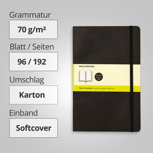 Produktbild für Notizbuch Moleskine Classic Collection Large, Karton Softcover