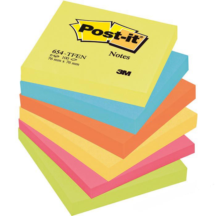 Post-It Recycling Notes Mini Haftnotizen 6531GB 6 x 100 Blatt pastellfarben  – Böttcher AG