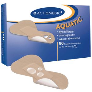 Pflaster Actiomedic Aquatic Fingerkuppe, 50 Strips