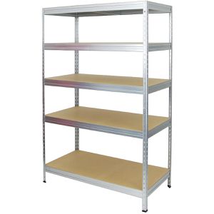 Produktbild für Schwerlastregal PROREGAL Rivet, 5 Holzböden