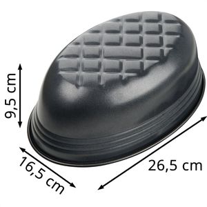 Produktbild für Backform Zenker Black Metallic, Brotbackform oval, aus Stahl