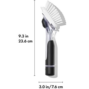 Produktbild für Spülbürste OXO Good Grips, mit Spülmittelspender &amp; Schaber