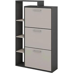 Produktbild für Schuhschrank Vicco Orlando, anthrazit / greige