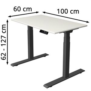 Produktbild für Schreibtisch Kerkmann Move 1 stable, weiß / anthrazit