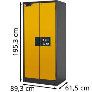 Produktbild für Gefahrstoffschrank asecos Q-Classic 90, 30043, mit 3 Fachböden