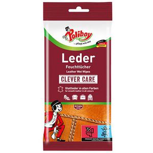 Produktbild für Lederpflege Poliboy 7402501, Clever Care, Lederfeuchttücher
