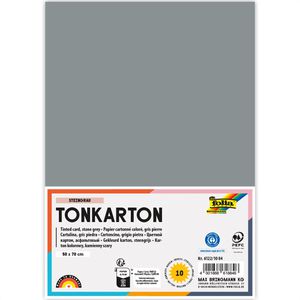 Folia Fotokarton 6122/10 84, 50 x 70 cm, steingrau, 220g/m², 10 Blatt