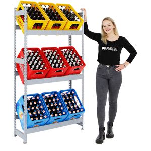 Produktbild für Getränkekistenregal PROREGAL Big Camel, für 9 Kisten