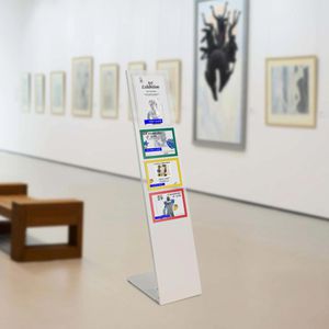 Produktbild für Infoständer Böttcher-AG Planar aus Stahl, weiß, A4
