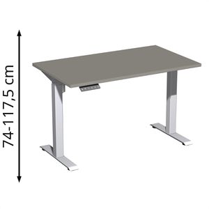 Produktbild für Schreibtisch Geramöbel Elevate Home, onyx / silber