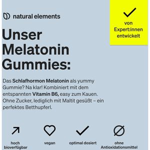 Produktbild für Melatonin natural-elements 90 Gummies für 90 Nächte