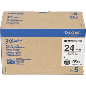 Produktbild für Schriftband Brother HGe-251V5, 24mm