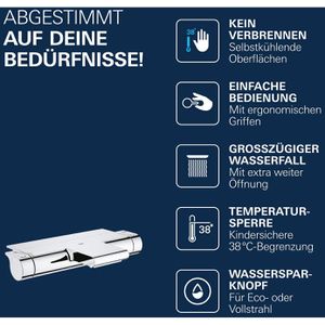 Produktbild für Badewannenarmatur GROHE Grohtherm 2000, 34464001, aus Messing