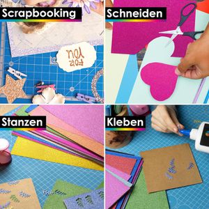 Produktbild für Buntpapier OfficeTree 1768 Glitzerpapier, glitzernd, A4