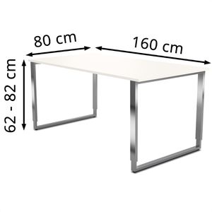 Produktbild für Schreibtisch Kerkmann Aveto 4513.1, weiß / silber