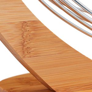 Produktbild für Obstschale Relaxdays 10028850, Bambus / Edelstahl