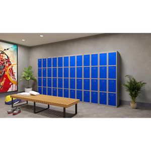 Produktbild für Schließfachschrank Phoenix PL1430GBK, blau