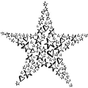 Motivstempel Rayher 29145000 Twinkle, aus Holz