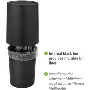 Produktbild für Mülleimer Wenko Atri, schwarz