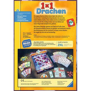 Produktbild für Lernspiel Ravensburger 24976, 1x1 Drachen