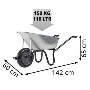 Produktbild für Schubkarre Haemmerlin Aktiv Premium Reno, Tragkraft 150 kg