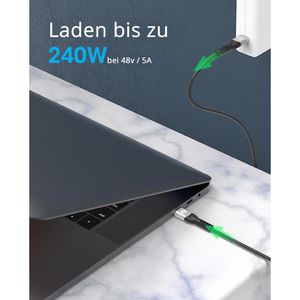 Produktbild für Ladekabel Manhattan 356374 Thunderbolt 4, schwarz, 1 m