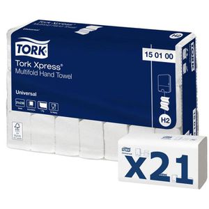 Papierhandtücher Tork Xpress Multifold, 150100, H2, 1-lagig