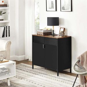 Produktbild für Kommode Vasagle LSC102B01, schwarz, industrial