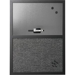 Produktbild für Kombitafel Bi-Office Black Shadow, 2 in 1, grau / silber