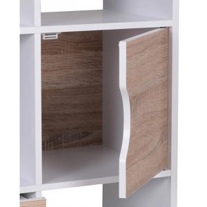 Produktbild für Bücherregal Wohnling Massa, WL1.429, weiß / sonoma eiche