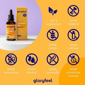 Produktbild für Vitamin-D gloryfeel 50 ml, für 1700 Tropfen