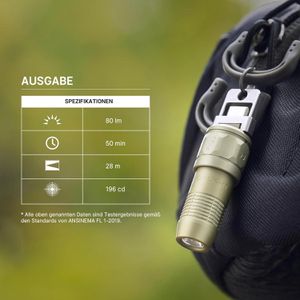 Produktbild für Taschenlampe Olight iUltra, LED, aufladbar
