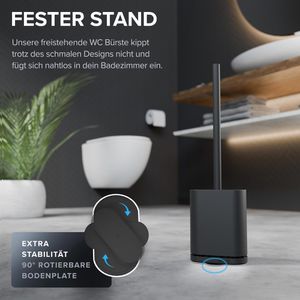 Produktbild für WC-Bürste ovimar Toilettenbürste Abeloya, schwarz