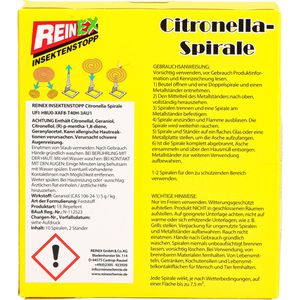 Produktbild für Mückenspirale Reinex Citronella-Spirale