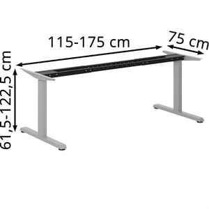 Produktbild für Schreibtischgestell Actiforce 1050 Lite, silber