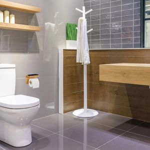 Produktbild für Toilettenpapierhalter Relaxdays mit Ablage, braun