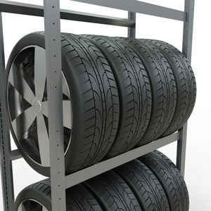 Produktbild für Reifenregal Schulte 13820, silber, für 12 Reifen