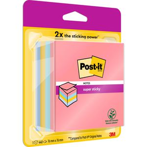 Produktbild für Haftnotizen Post-it Super Sticky Würfel, bunt