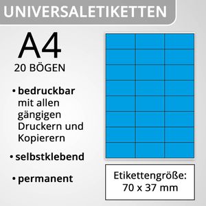 Produktbild für Universaletiketten APLI 01592, blau