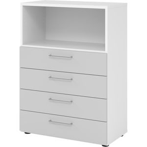 Kombischrank Hammerbacher Serie 9 Advanced, lichtgrau / weiß