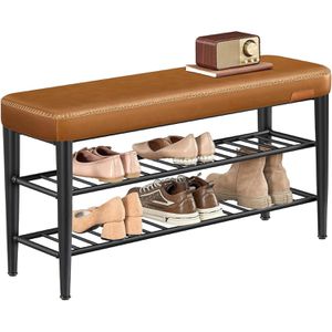 Schuhbank Vasagle EKHO, schwarz / braun, aus Metall