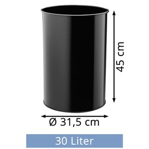 Produktbild für Papierkorb Durable 330301, schwarz