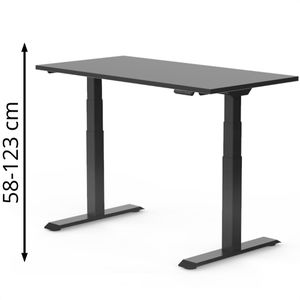 Schreibtisch FlexiSpot E7B 2026, schwarz / schwarz