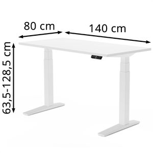Produktbild für Schreibtisch FlexiSpot E7W-Pro 2026, weiß / weiß