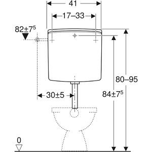 Produktbild für Spülkasten Geberit AP140 140.300.11.1, 3 - 9 Liter